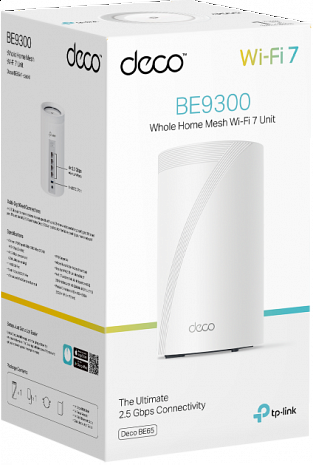Mājas Wi-Fi tīkla sistēma (Mesh)  DECO_BE65(1-PACK)