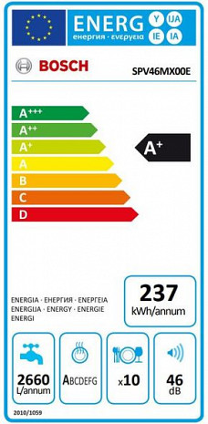 Trauku mazgājamā mašīna  SPV46MX00E