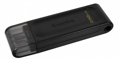 USB zibatmiņa Kingston USB Flash Drive DataTraveler 70 256 GB, USB 3.2 Gen 1 Type-C, Black DT70/256GB