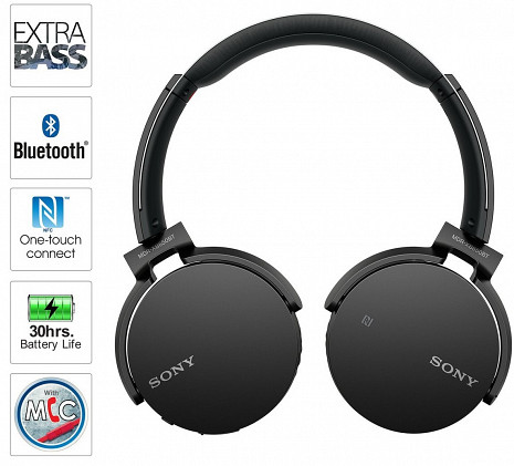 Bluetooth bezvadu austiņas  MDRXB650BTB.CE7