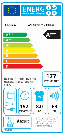 Veļas žāvētājs  EW9H188SC