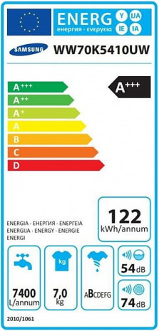 Veļas mašīna  WW70K5410UW/LE