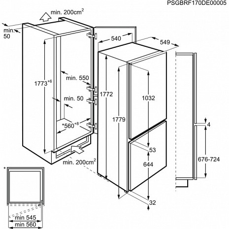 Ledusskapis  SCB618F3LS