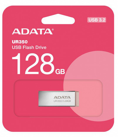 USB zibatmiņa MEMORY DRIVE FLASH USB3.2 128G/BROWN UR350-128G-RSR/BG ADATA UR350-128G-RSR/BG