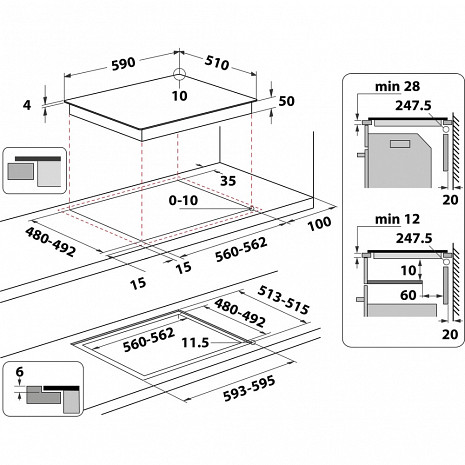 Поверхность плиты  IB 65B60 NE