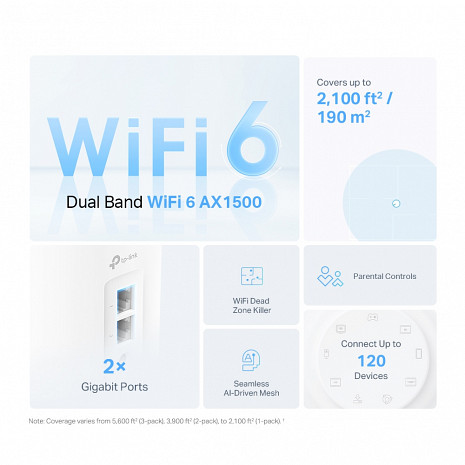 Mājas Wi-Fi tīkla sistēma (Mesh)  DECOX10(2-PACK)