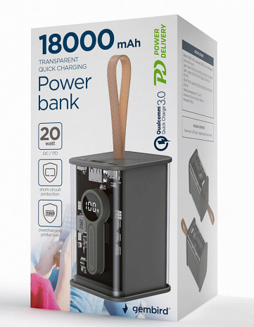 Ārējais akumulators (power bank)  PB18-TQC3-01