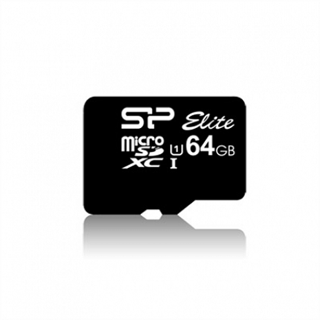 Atmiņas karte Silicon Power Elite UHS-I 64 GB, MicroSDXC, Flash memory class 10, SD adapter SP064GBSTXBU1V10SP