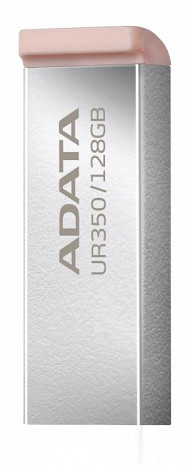 USB zibatmiņa MEMORY DRIVE FLASH USB3.2 128G/BROWN UR350-128G-RSR/BG ADATA UR350-128G-RSR/BG