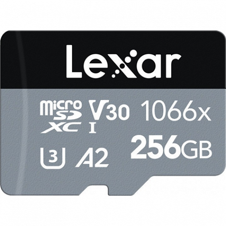 Atmiņas karte Lexar High-Performance 1066x UHS-I MicroSDXC, 256 GB, Flash memory class 10, Black/Grey, Class: A2 V30 U3, 70 MB/s, 160 MB/s LMS1066256G-BNANG