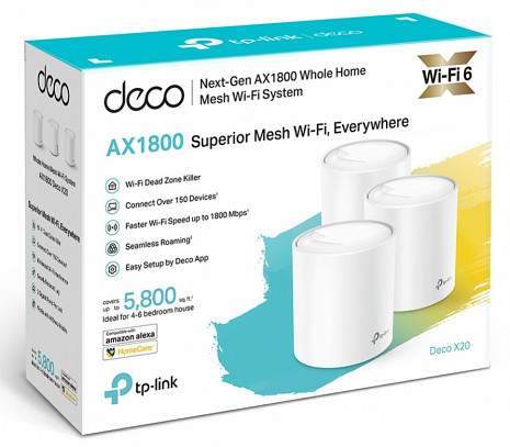 Mājas Wi-Fi tīkla sistēma (Mesh) DECO X20 (3-PACK) DECOX20(3-PACK)