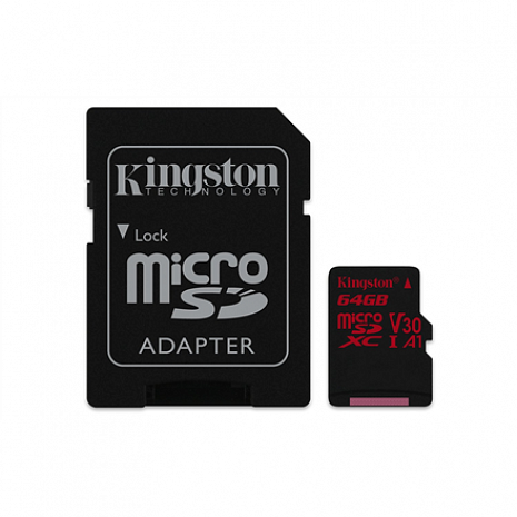 Atmiņas karte UHS-I Video Speed Class (V30) 64 GB, MicroSDXC, Flash memory class 10, SD adapter SDCR/64GB