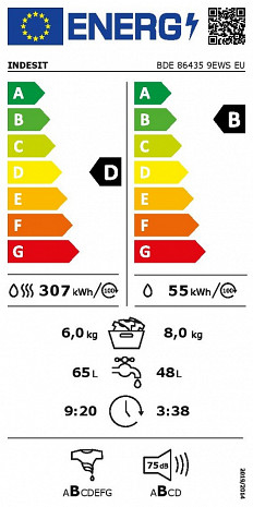 Veļas mašīna  BDE86435 9EWS EU