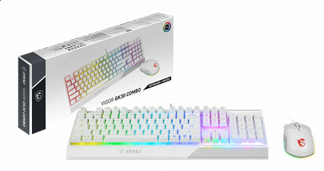 Klaviatūras un peles komplekts VIGOR GK30 COMBO VIGOR GK30 COMBO WHITE US
