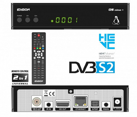 HD satelīta televīzijas uztvērējs  ED OS NINO+ DVB-S2