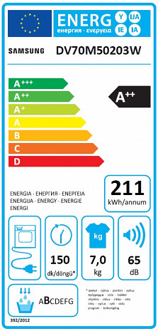 Veļas žāvētājs  DV70M50203W/LE