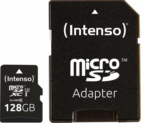 Atmiņas karte MEMORY MICRO SDXC 128GB C10/W/ADAPTER 3433491 INTENSO 3433491