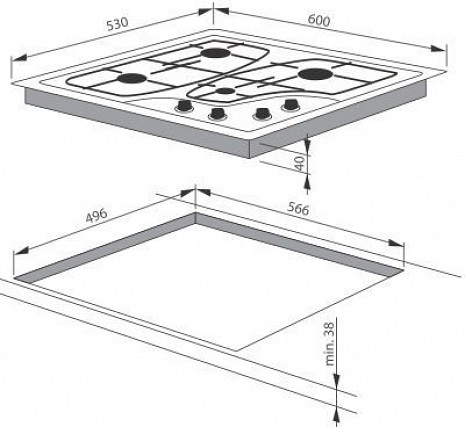 Plīts virsma  BHGW63100020