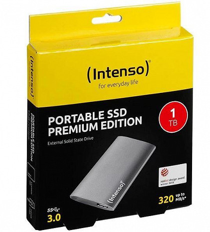 Cietais disks External SSD|INTENSO|1TB|USB 3.0|1,8"|3823460 3823460