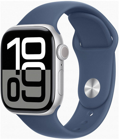 Viedpulkstenis Watch Series 10 GPS 42mm Silver Aluminium Case with Denim Sport Band - S/M MWWA3ET/A
