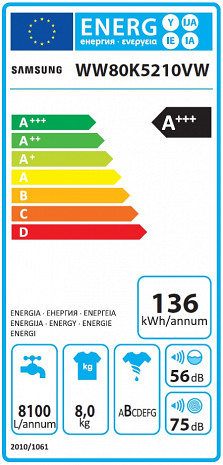 Veļas mašīna  WW80K5210VW/LE