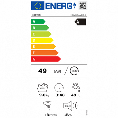 Veļas mašīna  H7W449AMBC-S