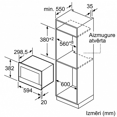 Mikroviļņu krāsns  BFR634GB1