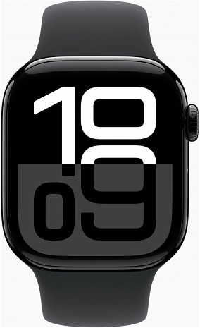 Viedpulkstenis Watch Series 10 GPS 42mm Jet Black Aluminium Case with Black Sport Band - S/M MWWE3ET/A