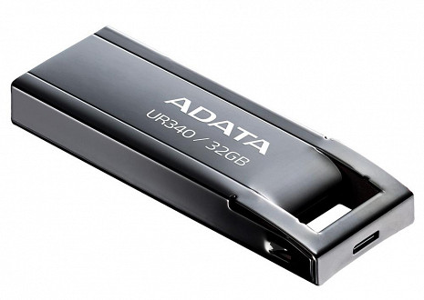 USB zibatmiņa MEMORY DRIVE FLASH USB3.2 32GB/BLACK AROY-UR340-32GBK ADATA AROY-UR340-32GBK