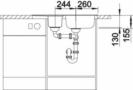 Nerūsējošā tērauda izlietne  B515794