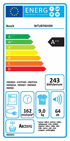 Veļas žāvētājs  WTU876IHSN