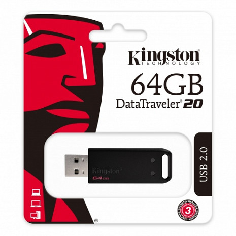 USB zibatmiņa USB 2.0 64GB DataTraveler20 DT20/64GB
