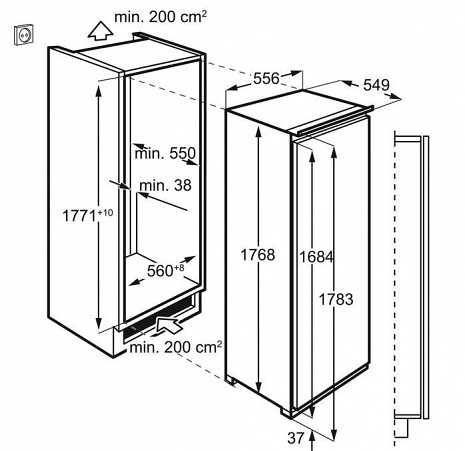 Ledusskapis  SKE818E9ZC