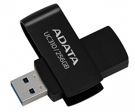 USB zibatmiņa MEMORY DRIVE FLASH USB3.2 256G/BLACK UC310-256G-RBK ADATA UC310-256G-RBK