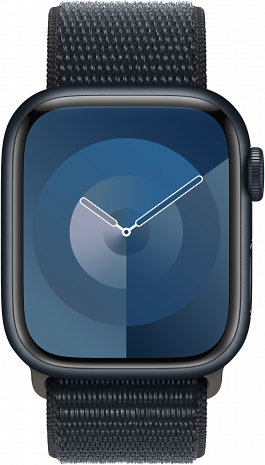 Viedpulkstenis Watch Series 9 GPS + Cellular 41mm Midnight Aluminium Case with Midnight Sport Loop MRHU3ET/A