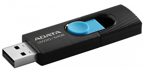 USB zibatmiņa MEMORY DRIVE FLASH USB2 64GB/BLUE AUV220-64G-RBKBL ADATA AUV220-64G-RBKBL