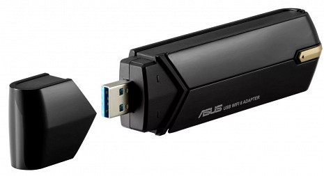 Divu joslu USB Wi-Fi adapteris Asus Wireless Dual-band USB-AX56 AX1800 (No cradle) 802.11ax 90IG06H0-MO0R10