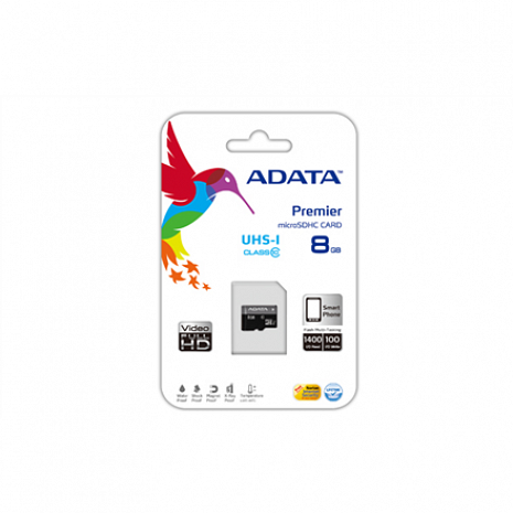 Atmiņas karte ADATA Premier UHS-I 16 GB, MicroSDHC, Flash memory class 10, No AUSDH16GUICL10-R