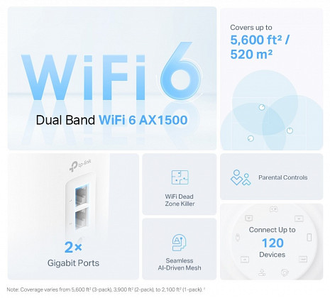 Mājas Wi-Fi tīkla sistēma (Mesh) DECO X10 (3-PACK) Deco X10(3-pack)