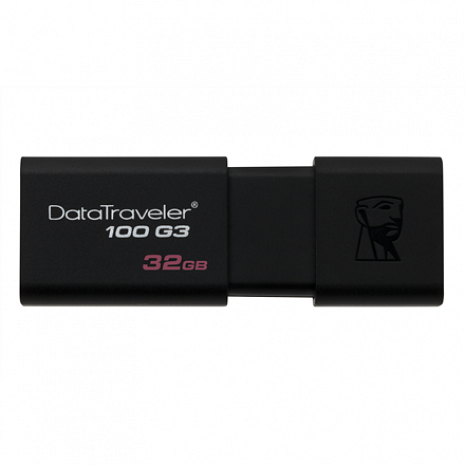 USB zibatmiņa DataTraveler 100 Generation 3 32 GB, USB 3.0, Black DT100G3/32GB