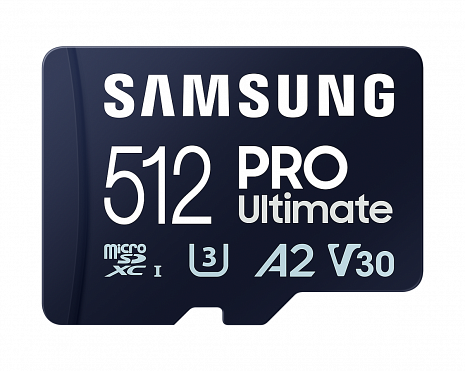 Atmiņas karte Samsung MicroSD Card with Card Reader PRO Ultimate 512 GB, microSDXC Memory Card, Flash memory class U3, V30, A2 MB-MY512SB/WW