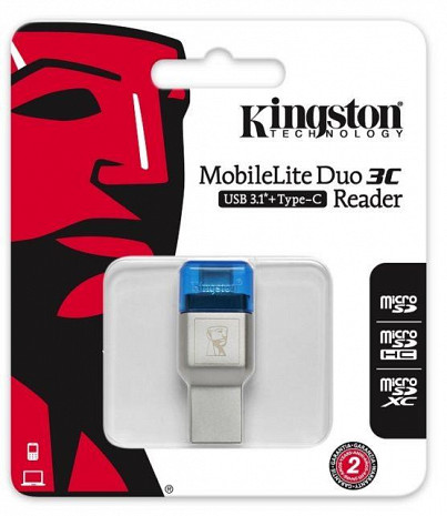 Atmiņas karšu lasītājs MEMORY READER FLASH 3C/DUO FCR-ML3C KINGSTON FCR-ML3C