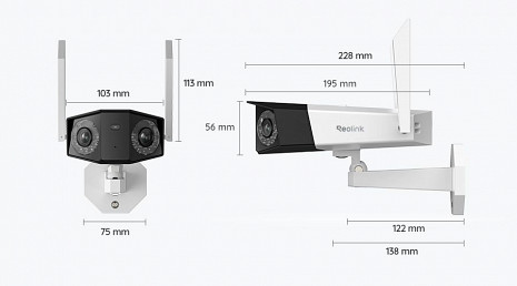 Ārtelpu IP kamera Duo Series W730 WCDUOB4K02W