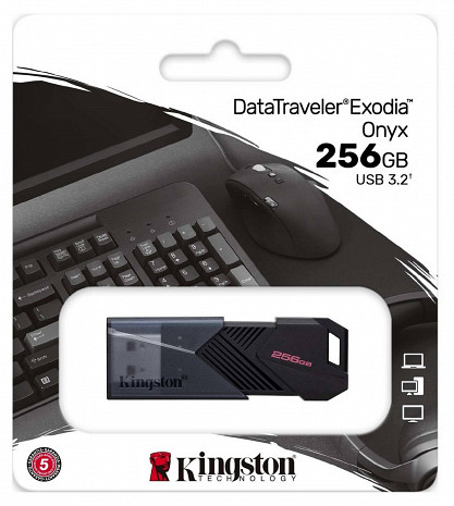 USB zibatmiņa Kingston DataTraveler Exodia Onyx 256GB USB 3.2 Flash Drive DTXON/256GB