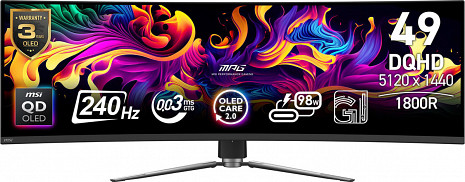 QD-OLED monitors  MPG 491CQPX QD-OLED