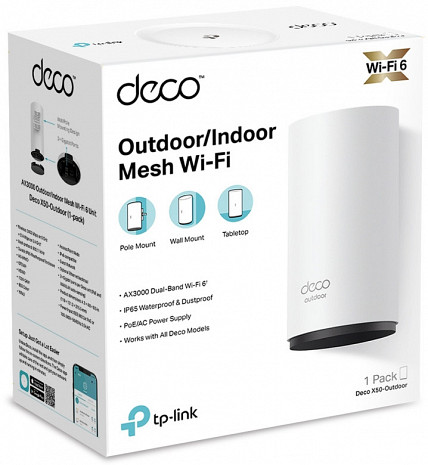 Mājas Wi-Fi tīkla sistēma (Mesh)  Deco X50-Outdoor(1-pack)