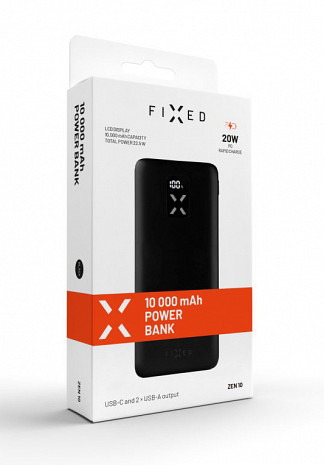 Ārējais akumulators (power bank)  FIXZEN-10-BK