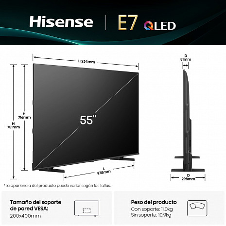 QLED Televizors  55E7Q