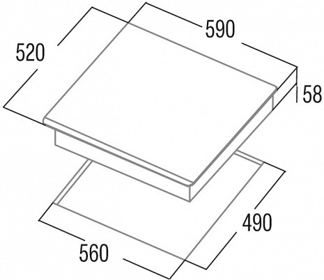 Plīts virsma IB 6324E2 BK 08063119