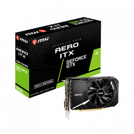 Grafiskā karte GeForce GTX 1650 D6 AERO ITX OCV1 NVIDIA GeForce GTX 1650 D6 AERO ITX OCV1